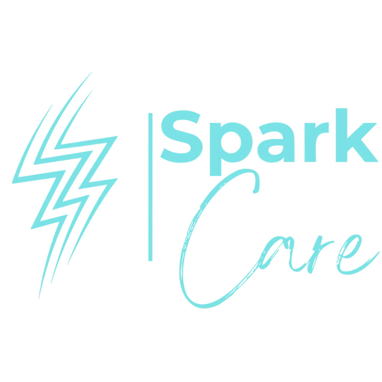 Spark care logo cyan