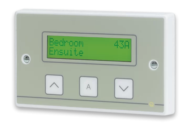 Analogue nurse call system panel showing basic room alert